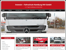 Tablet Screenshot of intensivfahrschule-hamburg.de